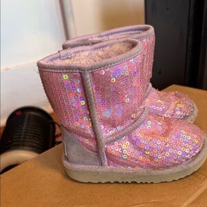 UGG Kids Pink Sequin Boots